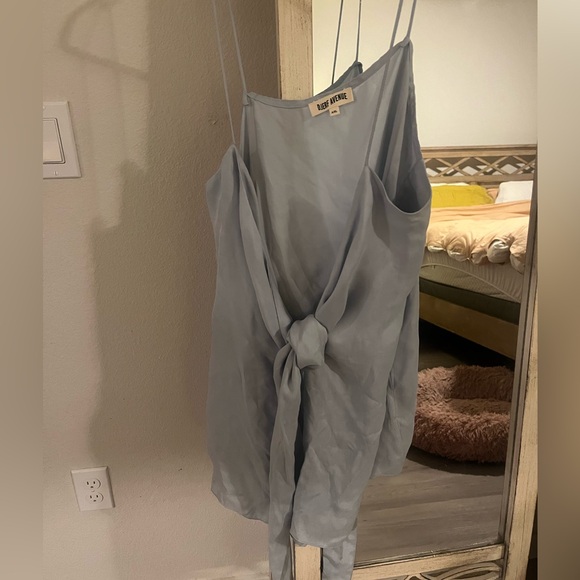 Djerf Ave Tie Tank Baby Blue - Picture 2 of 4